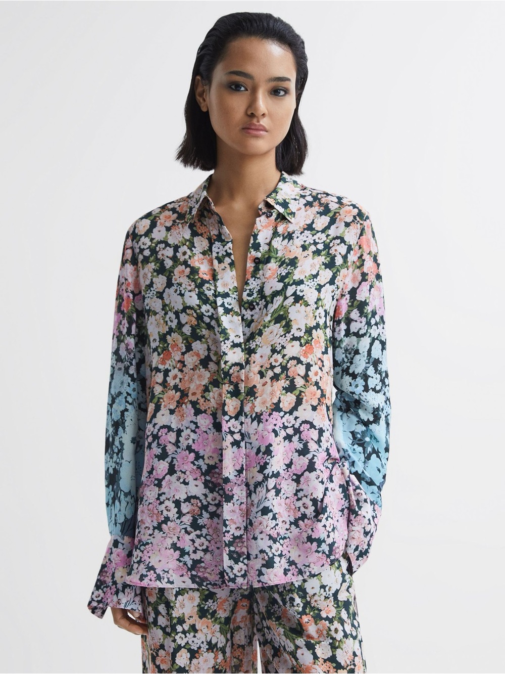 Reiss Serena Floral Button-Down Shirt Pastel Multi 💗💗